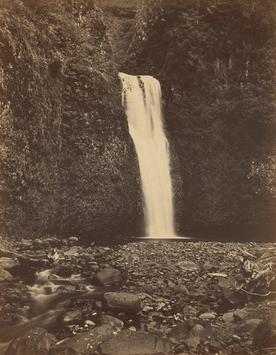 Multnomahin putoukset, Columbia-joen alajuoksu,1867 (kuva) tekijältä Carleton Emmons Watkins