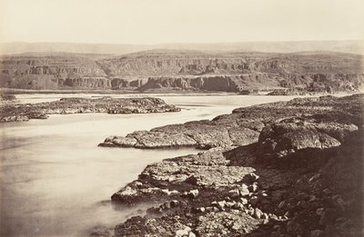 Passage of the Dalles, Oregon, 1867, painettu n. 1876. tekijältä Carleton Emmons Watkins