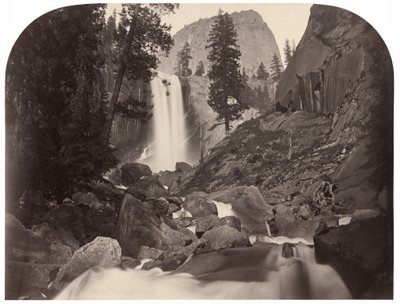 Piwyac, Kevät Fall, 300 jalkaa, Yosemite, 1861. tekijältä Carleton Emmons Watkins