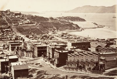 Golden Gate, 1868-69, painettu n. 1876. tekijältä Carleton Emmons Watkins