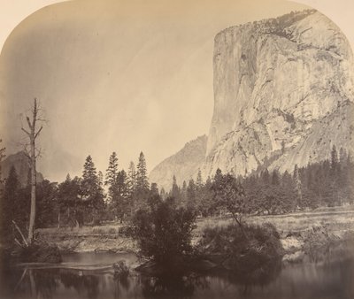 Tutucanula, El Capitan, 4000 jalkaa, 1861. tekijältä Carleton Emmons Watkins