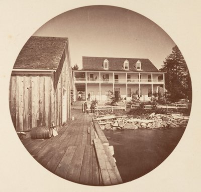 Warm Springs Hotel Lake Tahoe, n. 1878. tekijältä Carleton Emmons Watkins
