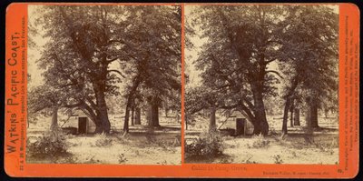 Mökki paikassa Camp Grove, Yosemite Valley, Mariposa County, Ca tekijältä Carleton Watkins