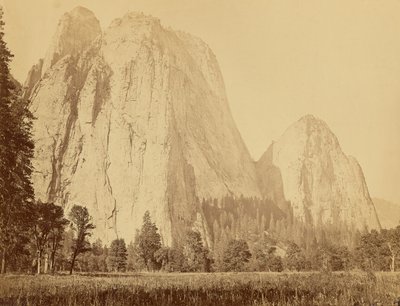 [Cathedral Rocks, 2600 jalkaa korkea] tekijältä Carleton Watkins