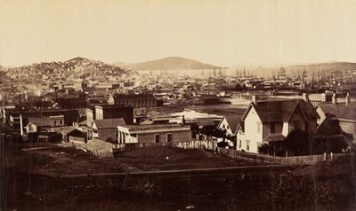 [Kaupungin julkisivu Rincon Hilliltä vuonna 1860] tekijältä Carleton Watkins