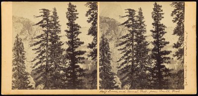 Half Dome ja Vernal Fall, South Forkista käsin tekijältä Carleton Watkins