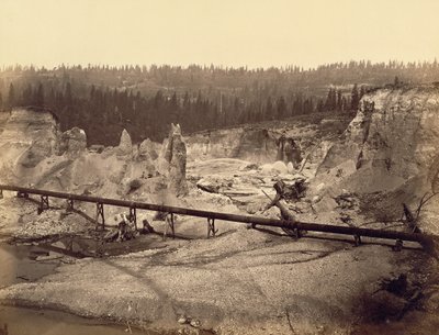 Malakoffin kaivaukset, North Bloomfield, Nevadan piirikunta, Kalifornia tekijältä Carleton Watkins