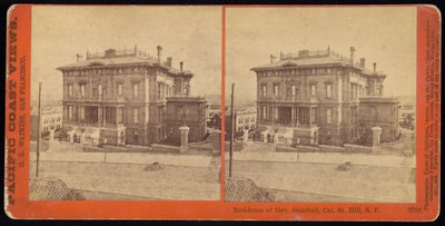 Gov. Stanfordin asuinpaikka, Cal. St. Hill, S.F. tekijältä Carleton Watkins