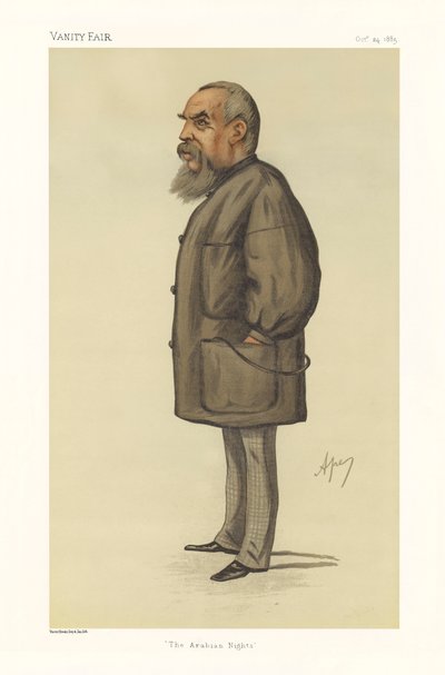 Kapteeni Richard Francis Burton - muotokuva seisomassa tekijältä Carlo (1839 89) Pellegrini