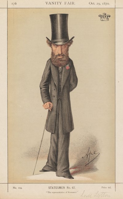 Vanity Fair: valtiomiehet nro 67 "Romanssin edustaja" tekijältä Carlo (Ape) Pellegrini
