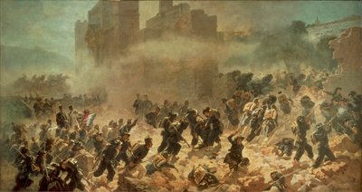 Porta Pian murto, Rooma 20. syyskuuta 1870 (öljy kankaalle) tekijältä Carlo Ademollo