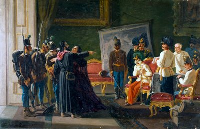 Ugo Bassi ja hänen sisarensa Carlotta Villa Spadassa, noin 1866, öljy kankaalle, kirjoittanut Carlo Ademollo (1825-1911) tekijältä Carlo Ademollo