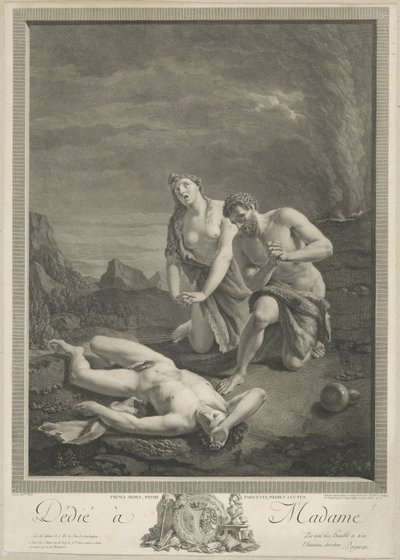 Aadam ja Eeva Abelin ruumiin luona tekijältä Carlo Antonio Porporati