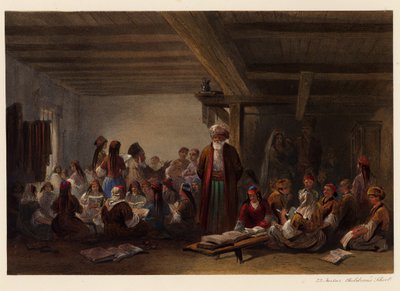 Krimin tataarien lastenkoulu, 1856 tekijältä Carlo Bossoli