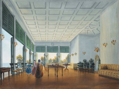 Sisustus Miskhorin Naryshkin-palatsissa, 1841-1842. tekijältä Carlo Bossoli