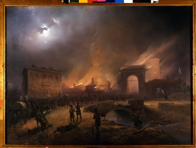 Risorgimento: Milanon viisi päivää (Cinque giornate di Milano) (18.-22. maaliskuuta 1848): tämä on yksi ensimmäisistä jaksoista vuoden 1848 vallankumouksista (osa Italian ensimmäistä itsenäisyyssotaa), jossa Milano nousi. väestö kapinallista vastaan tekijältä Carlo Bossoli