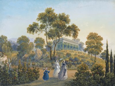 Näkymä Miskhorista, noin 1842 tekijältä Carlo Bossoli
