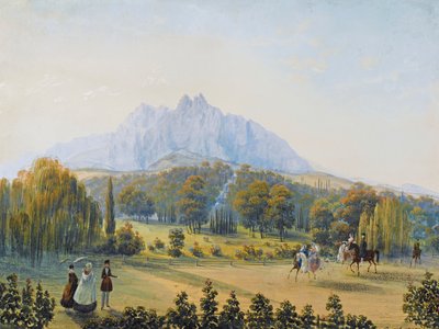 Näkymä Miskhorista Krimillä, 1841-1842. tekijältä Carlo Bossoli