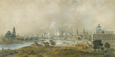 Näkymä Moskovan Kremliin Ustinsky-sillalta tekijältä Carlo Bossoli