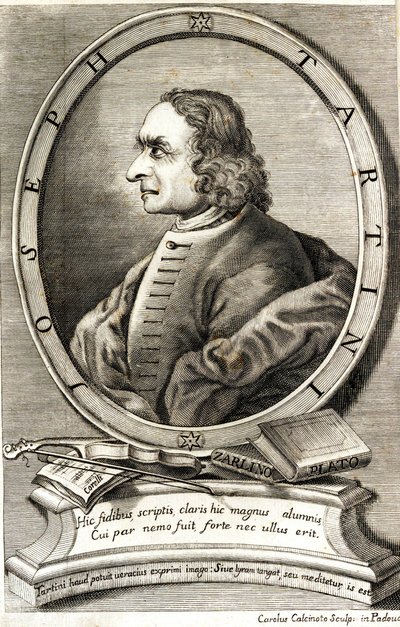 Viulisti ja säveltäjä Giuseppe Tartinin muotokuva 1692-1770, 1760-luvun alku. tekijältä Carlo Calcinotto