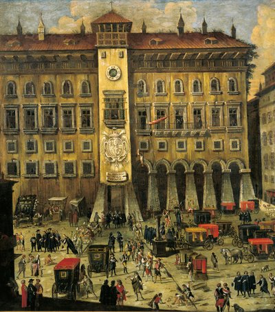 Italia, Napoli, Vicaria oikeustalo (maalaus) tekijältä Carlo Coppola