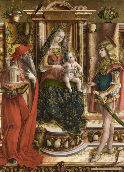 La Madonna della Rondine Pääskysen madonna, vuoden 1490 jälkeen tekijältä Carlo Crivelli