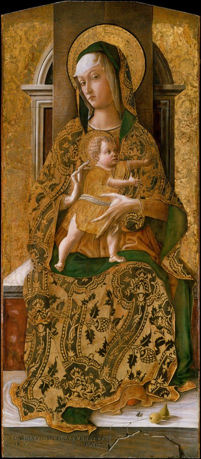 Madonna ja lapsi istuivat tekijältä Carlo Crivelli