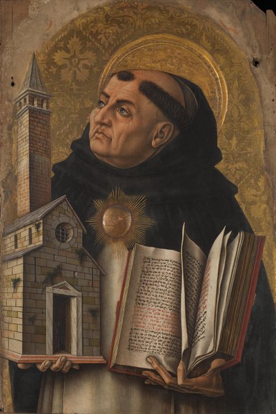 Pyhä Tuomas Akvinolainen 1476 (tempera poppelilla) tekijältä Carlo Crivelli
