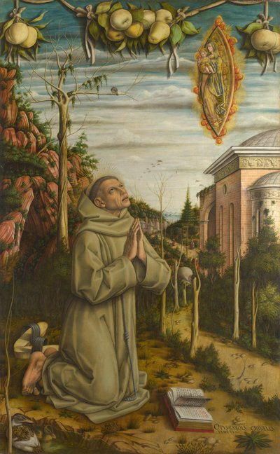 Siunatun Gabrielen näky, 1489 tekijältä Carlo Crivelli