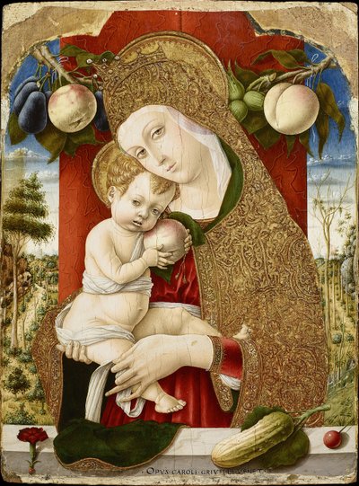 Neitsyt ja lapsi, 1482-1483 tekijältä Carlo Crivelli