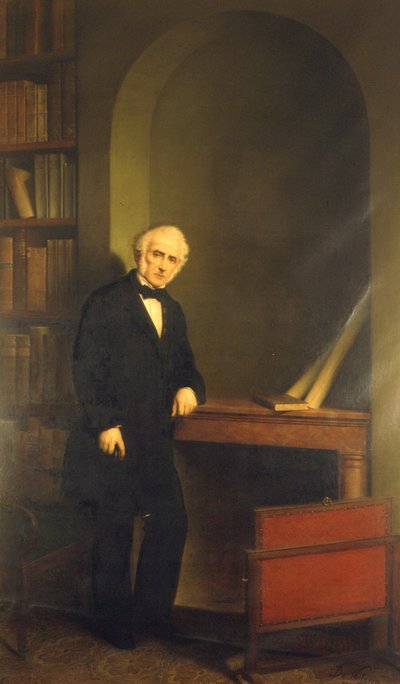 Alessandro Manzonin muotokuva. De Notarisin maalaus. Milano Manzoni-talo. tekijältä Carlo De Notaris