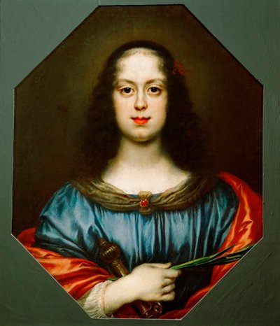 Muotokuva Vittoria della Roveresta (1622-1694) Pyhänä Katariinana tekijältä Carlo Dolci