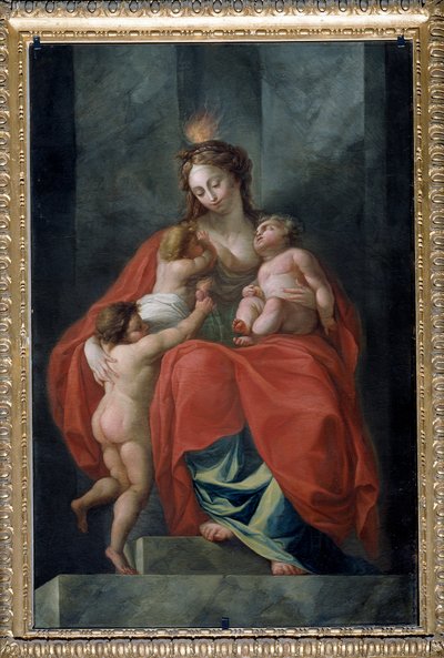 Allegoria tasavallan kolmestatoista arvosta: hyväntekeväisyys (maalaus, vuoden 1783 jälkeen) tekijältä Carlo Giuseppe Ratti