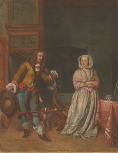 Huntsman Visiting a Lady, 17831786. finlandès tekijältä Carlo Lasinio