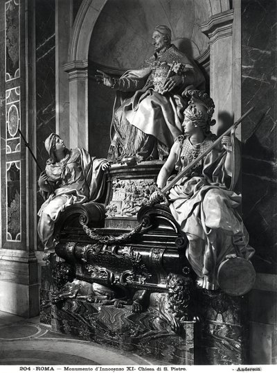 Muistomerkki paavi Innocentius XI:lle, n. 1697 (marmori) tekijältä Carlo Maratta or Maratti
