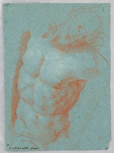 Piirros, Kuolleen Kristuksen vartalo, 1650-1700 tekijältä Carlo Maratti