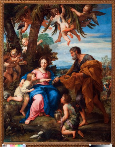 Lepo Egyptiin lennon aikana Carlo Marattin maalaus (1625-1713) tekijältä Carlo Maratti