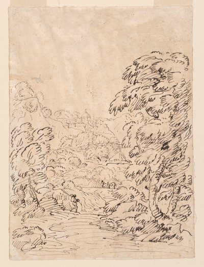 Piirros, Tie vuoristokaupunkiin, 1750-86. tekijältä Carlo Marchionni