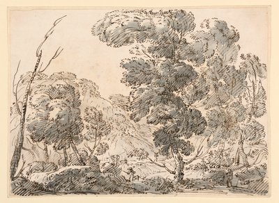 Piirros, Tie vuoristoisessa maassa, 1770-1786 tekijältä Carlo Marchionni