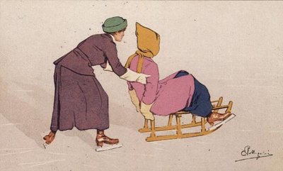 Auttava käsi (väri litho) tekijältä Carlo Pellegrini