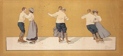 Taitoluistelutrilogia (värinen lito) tekijältä Carlo Pellegrini