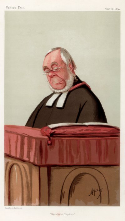 Kauppias Taylors, pastori James Augustus Hessey DCL, 1874. tekijältä Carlo Pellegrini