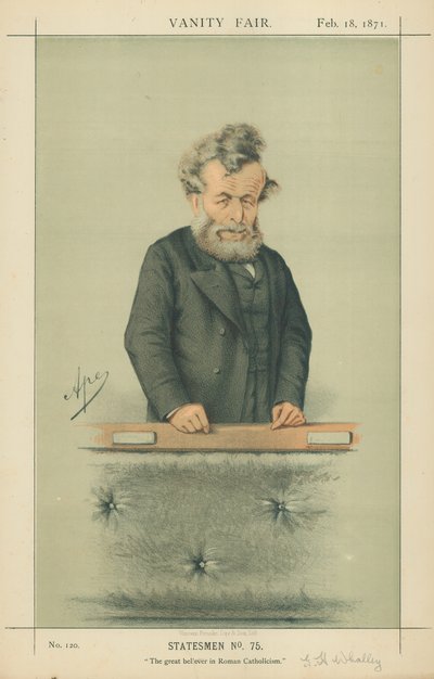 Mr George Hammond Whalley, Suuri uskovainen roomalaiskatolisuuteen, 18. helmikuuta 1871, Vanity Fair -sarjakuva tekijältä Carlo Pellegrini