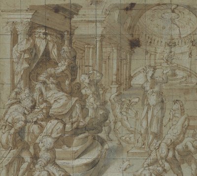 Pyhän Katariina Aleksandrialaisen marttyyrikuolema, 1560-70. tekijältä Carlo Portelli