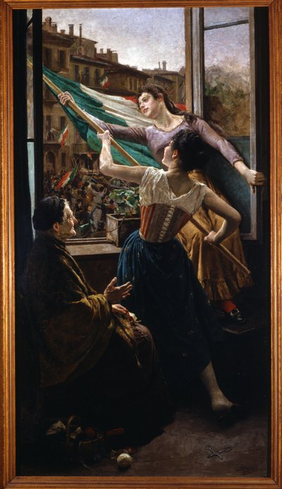 Risorgimento: Milanon viisi päivää (Cinque giornate di Milano) (18.-22. maaliskuuta 1848): tämä on yksi ensimmäisistä jaksoista vuoden 1848 vallankumouksista (osa Italian ensimmäistä itsenäisyyssotaa), jossa Milano nousi. väestö kapinallista vastaan tekijältä Carlo Stragliati