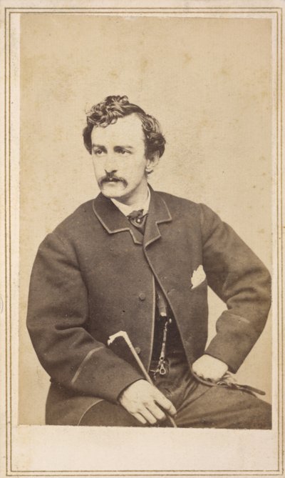 Carte de visite of John Wilkes Booth, 1862 (albumiprintti kortilla) tekijältä Case and Co. Silsbee