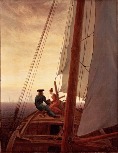 Auf dem Segler tekijältä Caspar David Friedrich