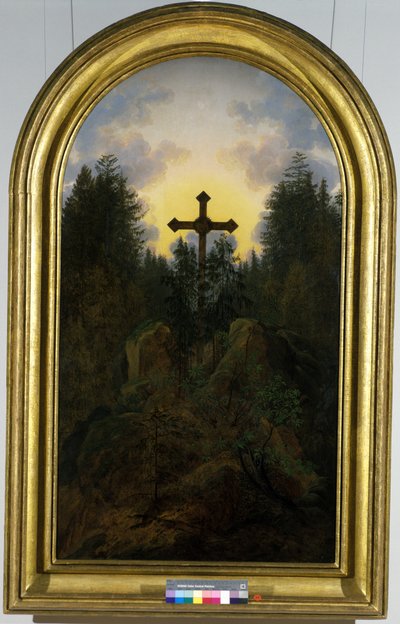 Risti vuorilla, 1815-20 tekijältä Caspar David Friedrich