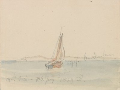 Dahl, Johan Christian - Purjevene Monin edustalla tekijältä Caspar David Friedrich