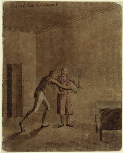 Franz ja Daniel Schillerin teoksesta "Rosvot" tekijältä Caspar David Friedrich